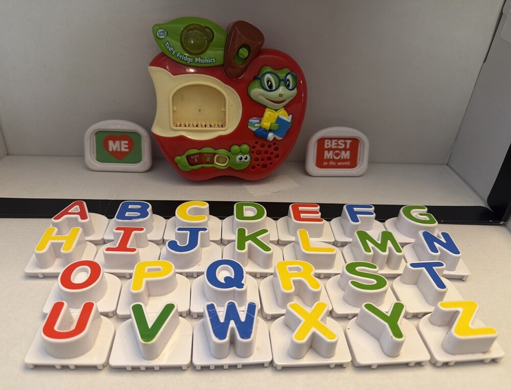 LeapFrog Tad's Fridge Phonics Magnetic Letter Complete Set Alphabet 28 Tiles